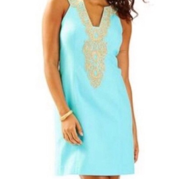 NWT LILLY PULITZER Suzette Shift Dress Serene Blue SZ: 8 - Picture 16 of 16